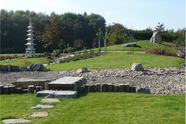 Aanleg Japanse tuin in park Drie Fonteinen - Sportinfrabouw NV